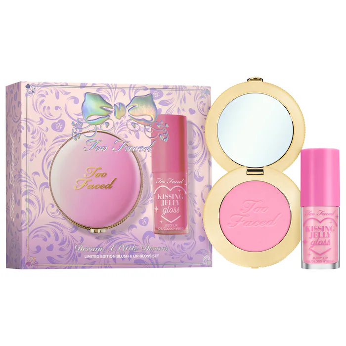 TOO FACED - Dream A Little Dream Makeup Gift Set: Cloud Crush Blush & Kissing Jelly Lip Oil